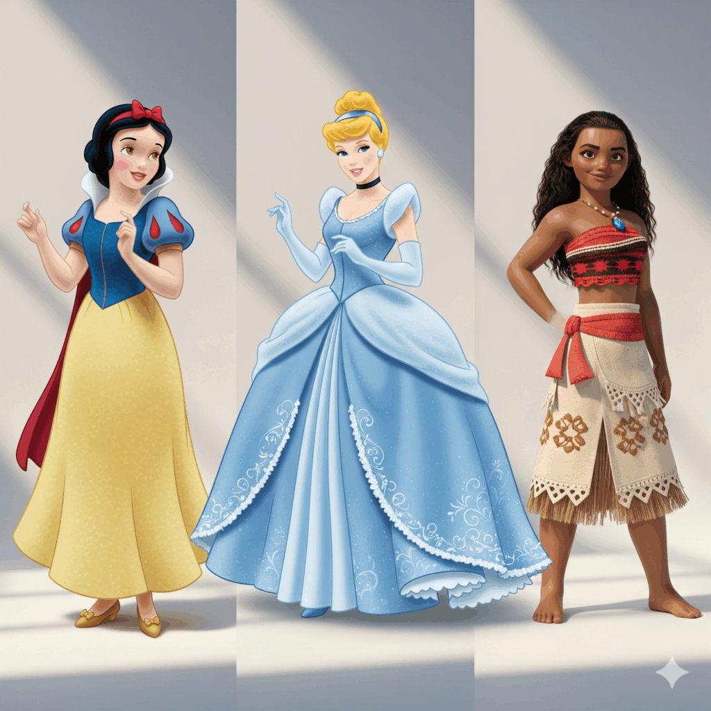 A história da beleza: o que os vestidos das princesas nos contam sobre a moda.