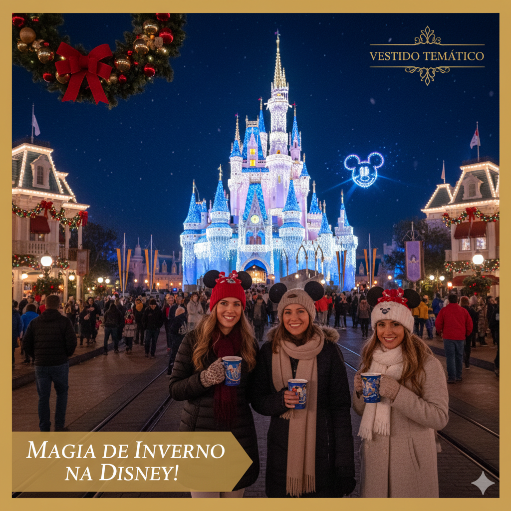 A Magia do Natal dos Parques da Disney